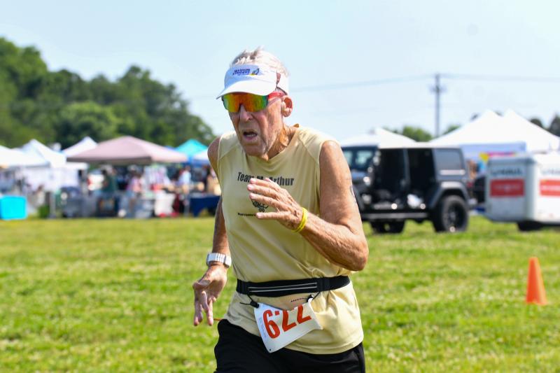 Bill MaArthur, 82, ran all three races in the Triple Crown weekend.